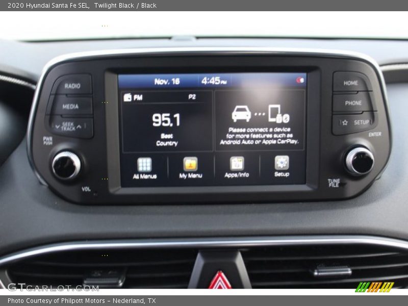 Twilight Black / Black 2020 Hyundai Santa Fe SEL