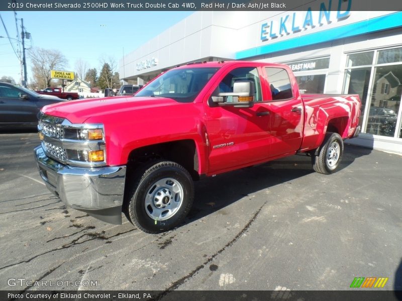 Red Hot / Dark Ash/Jet Black 2019 Chevrolet Silverado 2500HD Work Truck Double Cab 4WD