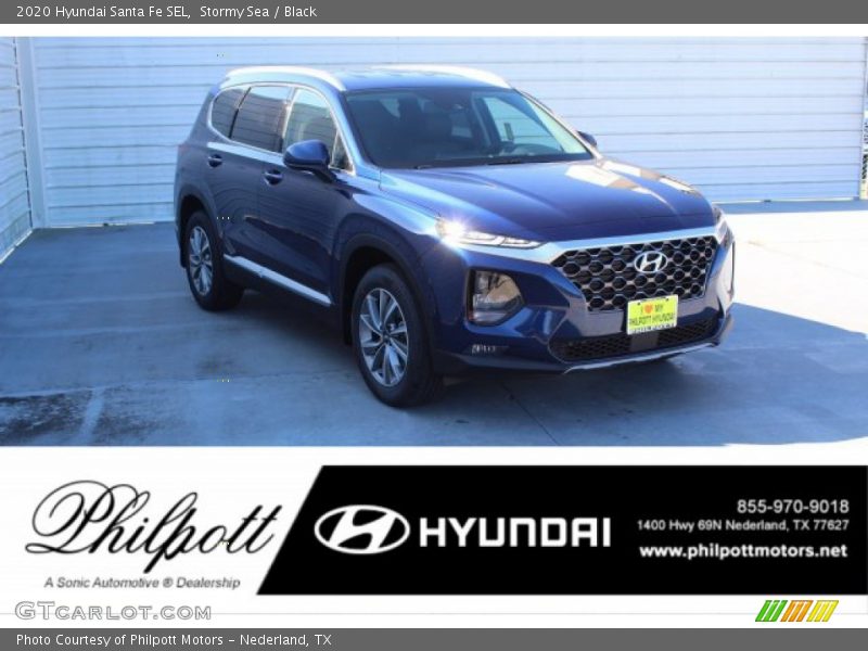 Stormy Sea / Black 2020 Hyundai Santa Fe SEL