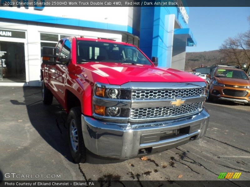 Red Hot / Dark Ash/Jet Black 2019 Chevrolet Silverado 2500HD Work Truck Double Cab 4WD