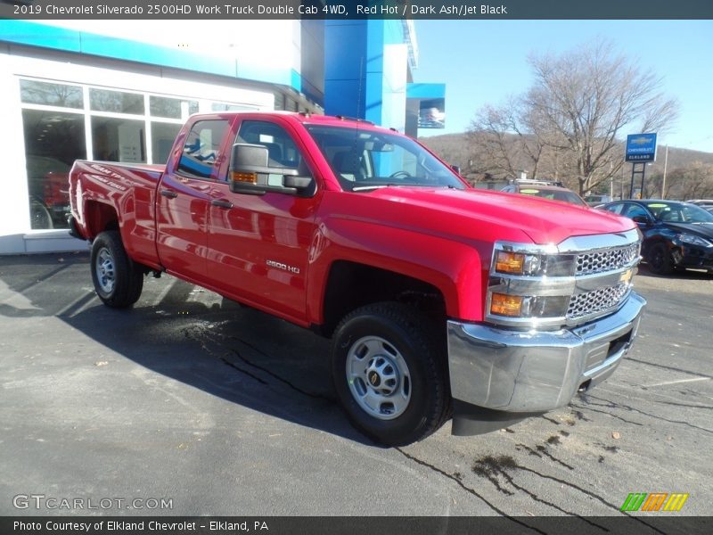 Red Hot / Dark Ash/Jet Black 2019 Chevrolet Silverado 2500HD Work Truck Double Cab 4WD