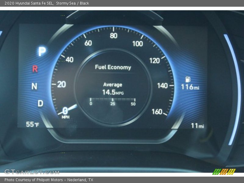 Stormy Sea / Black 2020 Hyundai Santa Fe SEL