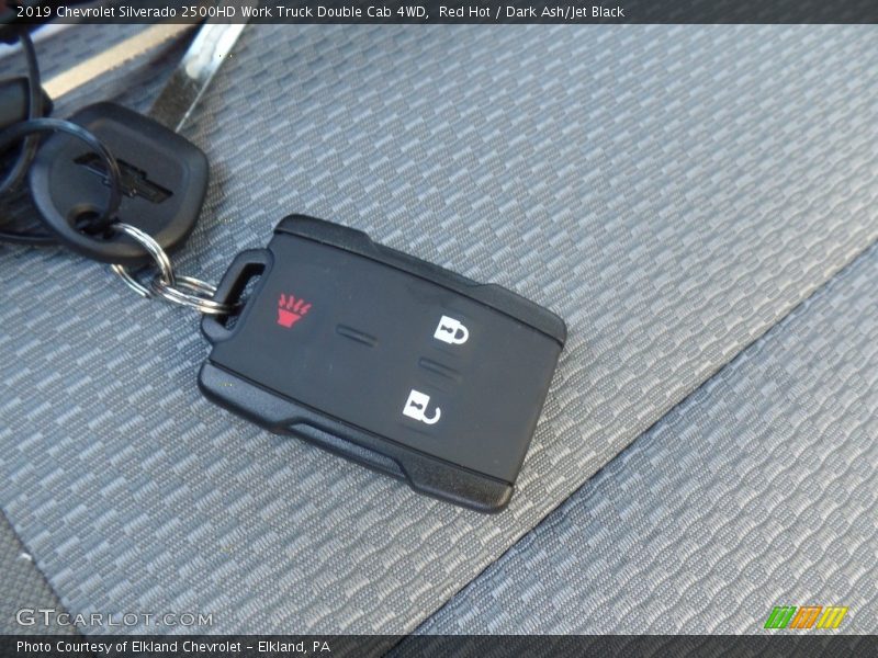 Red Hot / Dark Ash/Jet Black 2019 Chevrolet Silverado 2500HD Work Truck Double Cab 4WD