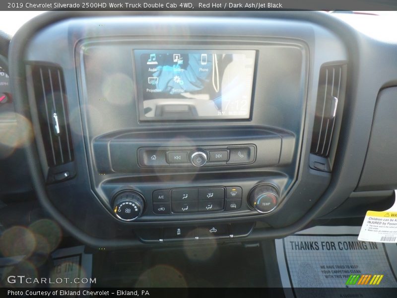 Red Hot / Dark Ash/Jet Black 2019 Chevrolet Silverado 2500HD Work Truck Double Cab 4WD