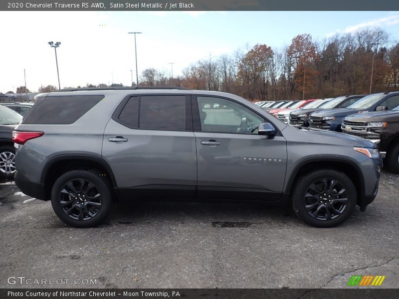 Satin Steel Metallic / Jet Black 2020 Chevrolet Traverse RS AWD