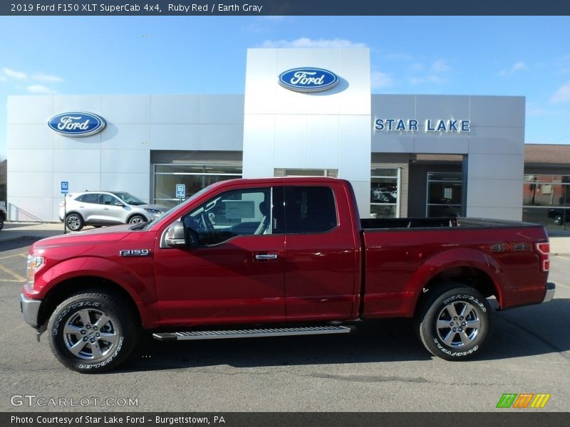 Ruby Red / Earth Gray 2019 Ford F150 XLT SuperCab 4x4