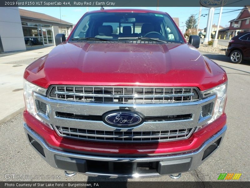 Ruby Red / Earth Gray 2019 Ford F150 XLT SuperCab 4x4