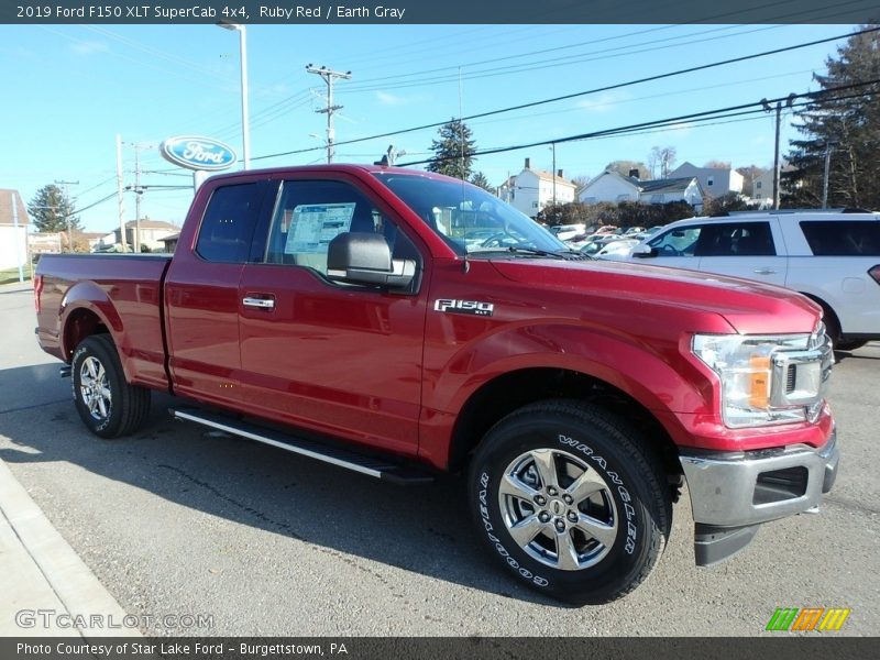 Ruby Red / Earth Gray 2019 Ford F150 XLT SuperCab 4x4