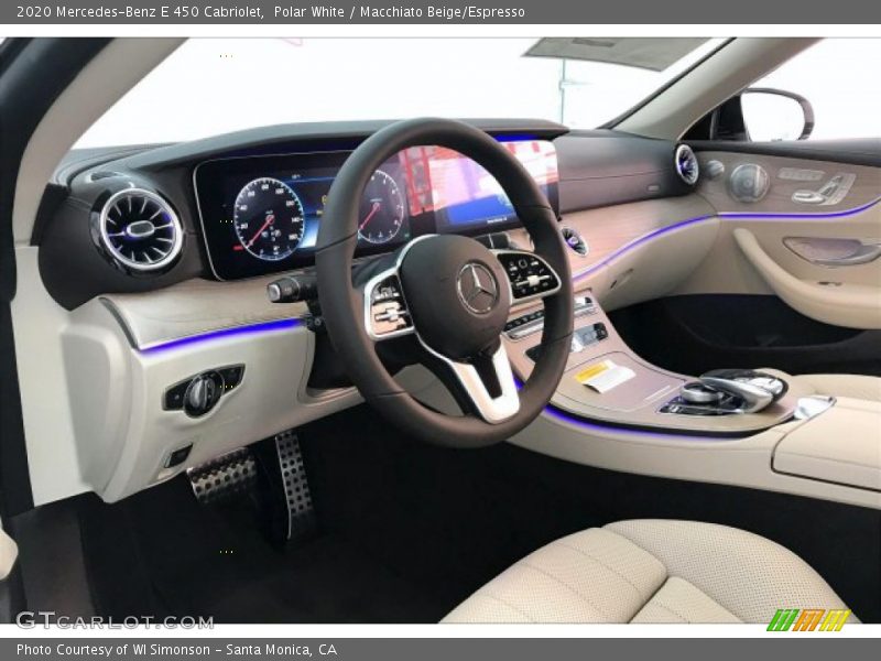 Polar White / Macchiato Beige/Espresso 2020 Mercedes-Benz E 450 Cabriolet