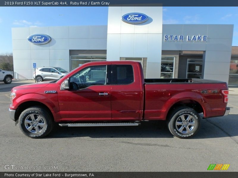 Ruby Red / Earth Gray 2019 Ford F150 XLT SuperCab 4x4