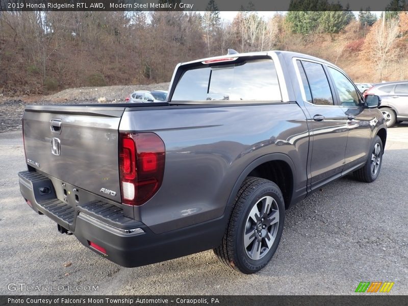 Modern Steel Metallic / Gray 2019 Honda Ridgeline RTL AWD