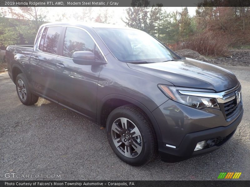 Modern Steel Metallic / Gray 2019 Honda Ridgeline RTL AWD