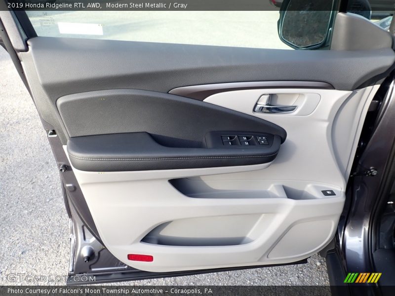 Modern Steel Metallic / Gray 2019 Honda Ridgeline RTL AWD