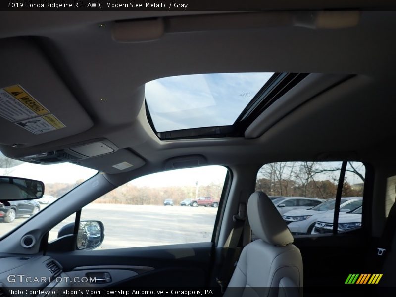 Modern Steel Metallic / Gray 2019 Honda Ridgeline RTL AWD