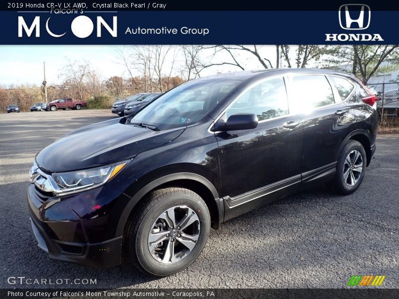 Crystal Black Pearl / Gray 2019 Honda CR-V LX AWD