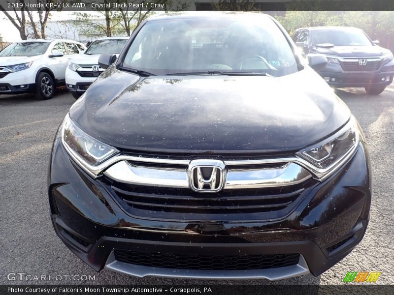 Crystal Black Pearl / Gray 2019 Honda CR-V LX AWD