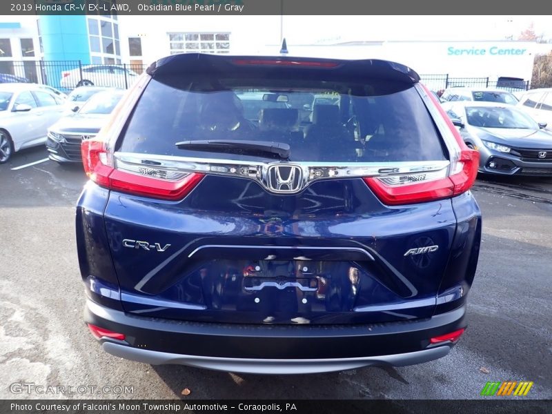 Obsidian Blue Pearl / Gray 2019 Honda CR-V EX-L AWD