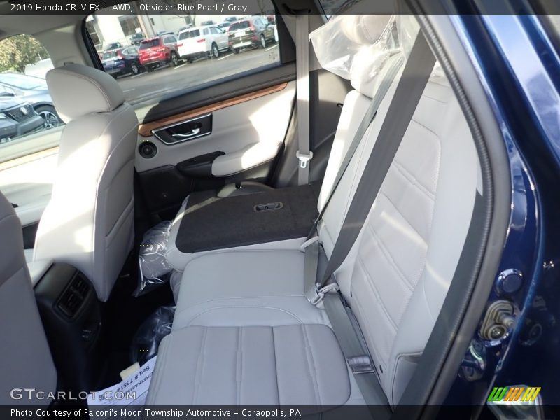 Obsidian Blue Pearl / Gray 2019 Honda CR-V EX-L AWD