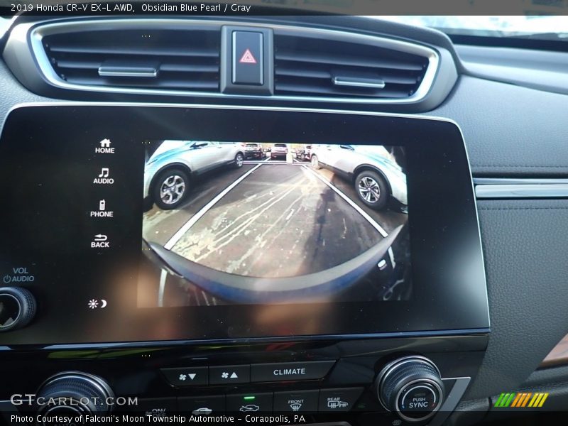 Obsidian Blue Pearl / Gray 2019 Honda CR-V EX-L AWD