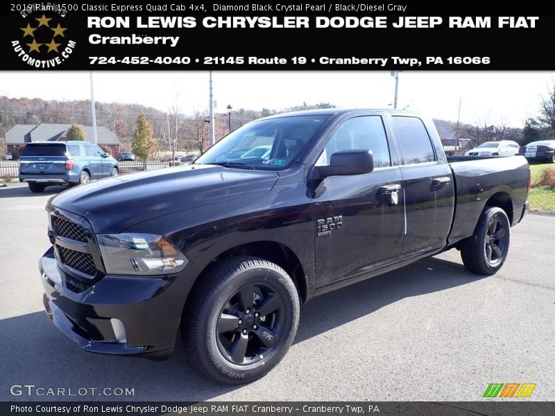 Diamond Black Crystal Pearl / Black/Diesel Gray 2019 Ram 1500 Classic Express Quad Cab 4x4