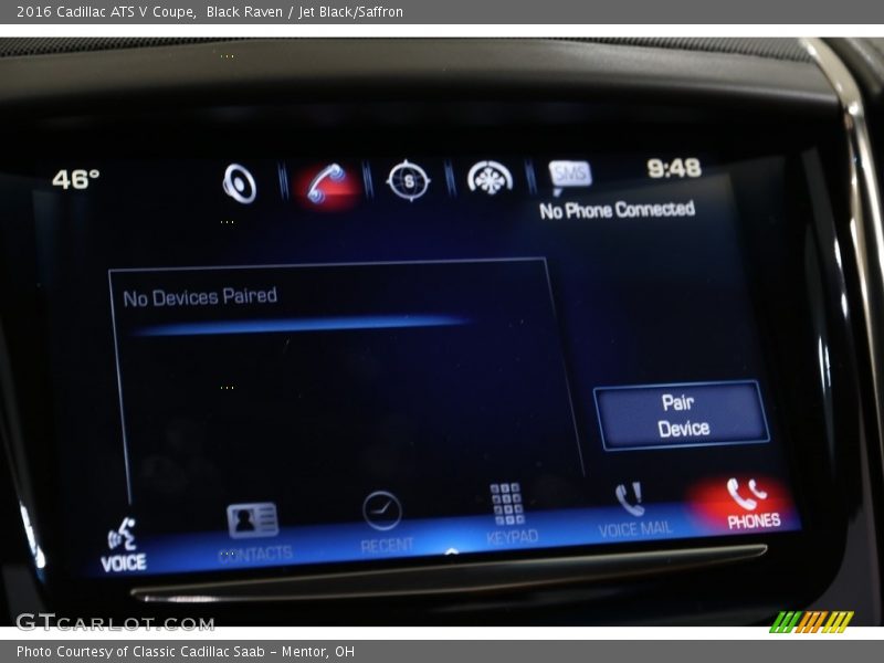 Black Raven / Jet Black/Saffron 2016 Cadillac ATS V Coupe