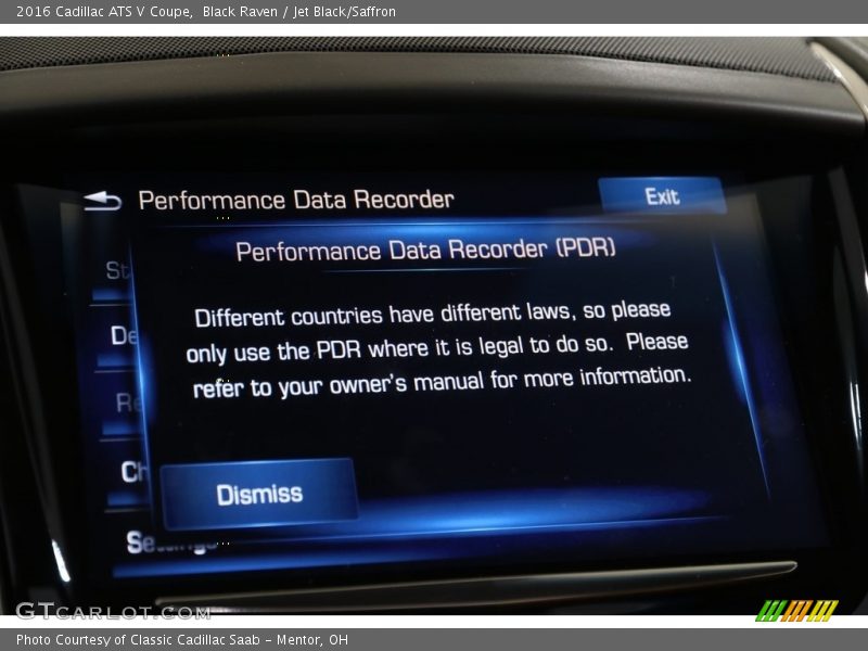 Black Raven / Jet Black/Saffron 2016 Cadillac ATS V Coupe