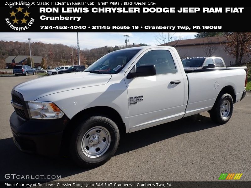 Bright White / Black/Diesel Gray 2019 Ram 1500 Classic Tradesman Regular Cab