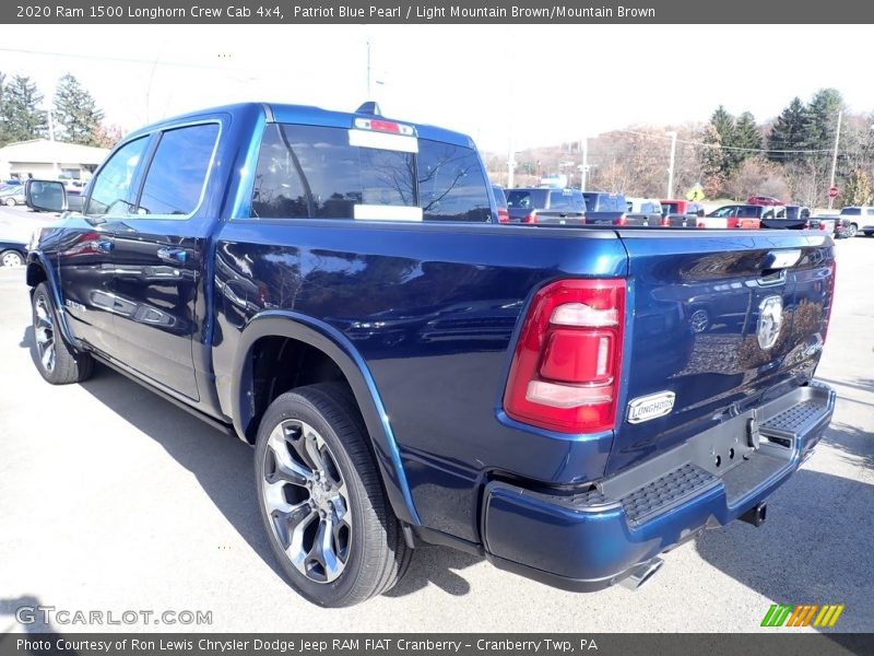 Patriot Blue Pearl / Light Mountain Brown/Mountain Brown 2020 Ram 1500 Longhorn Crew Cab 4x4