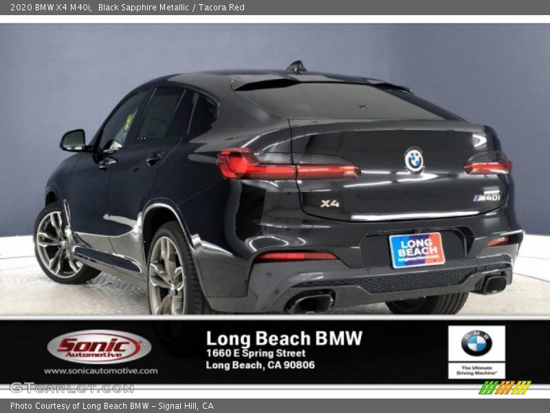 Black Sapphire Metallic / Tacora Red 2020 BMW X4 M40i