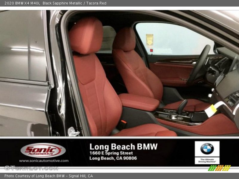 Black Sapphire Metallic / Tacora Red 2020 BMW X4 M40i