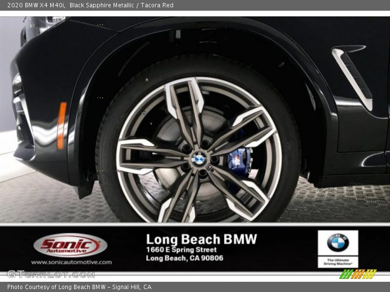 Black Sapphire Metallic / Tacora Red 2020 BMW X4 M40i