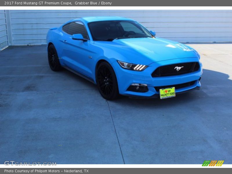 Grabber Blue / Ebony 2017 Ford Mustang GT Premium Coupe