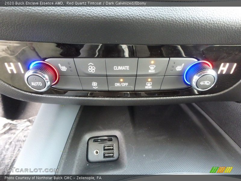 Controls of 2020 Enclave Essence AWD