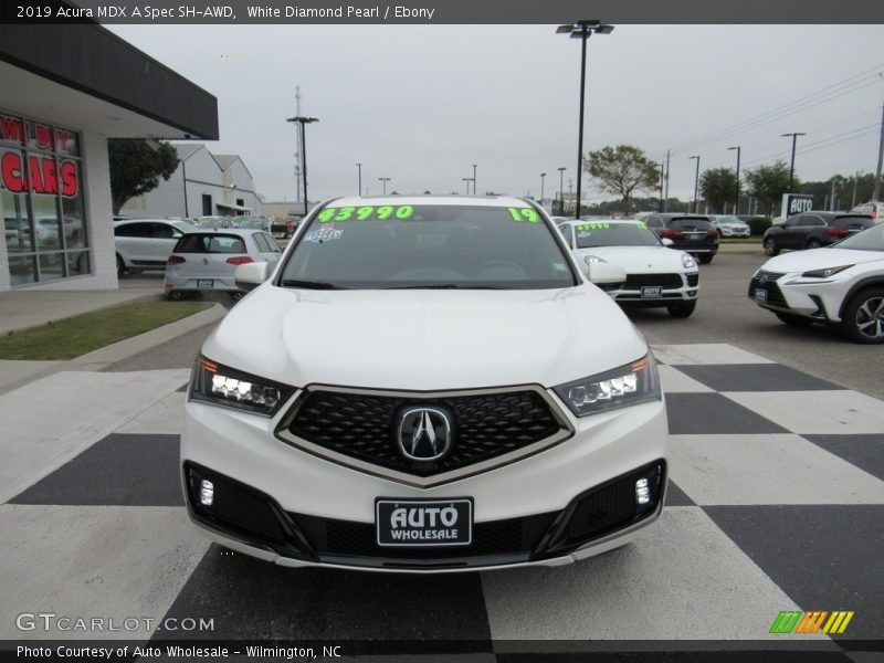 White Diamond Pearl / Ebony 2019 Acura MDX A Spec SH-AWD