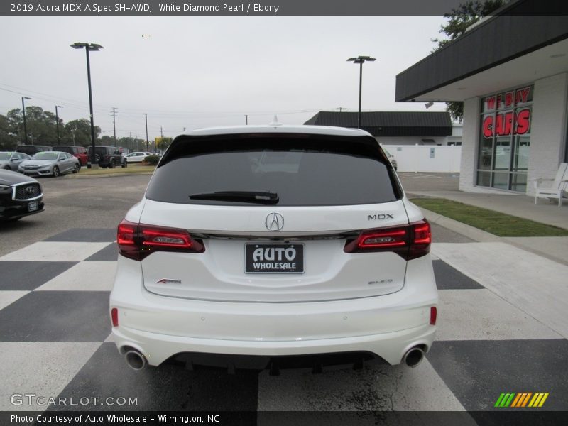 White Diamond Pearl / Ebony 2019 Acura MDX A Spec SH-AWD