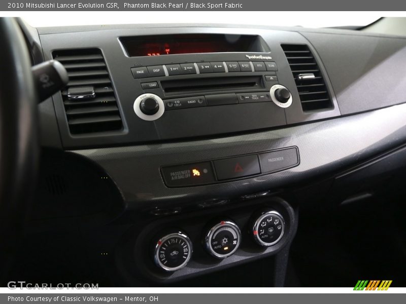 Phantom Black Pearl / Black Sport Fabric 2010 Mitsubishi Lancer Evolution GSR