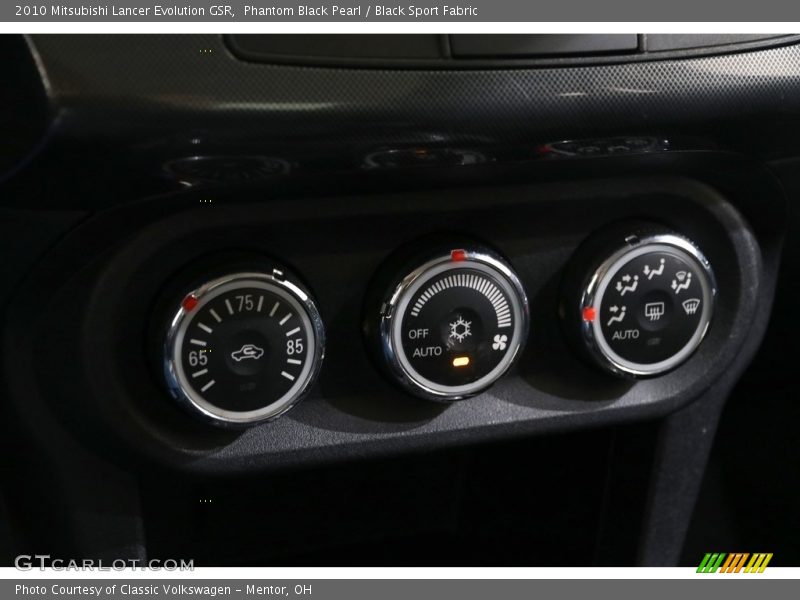 Phantom Black Pearl / Black Sport Fabric 2010 Mitsubishi Lancer Evolution GSR