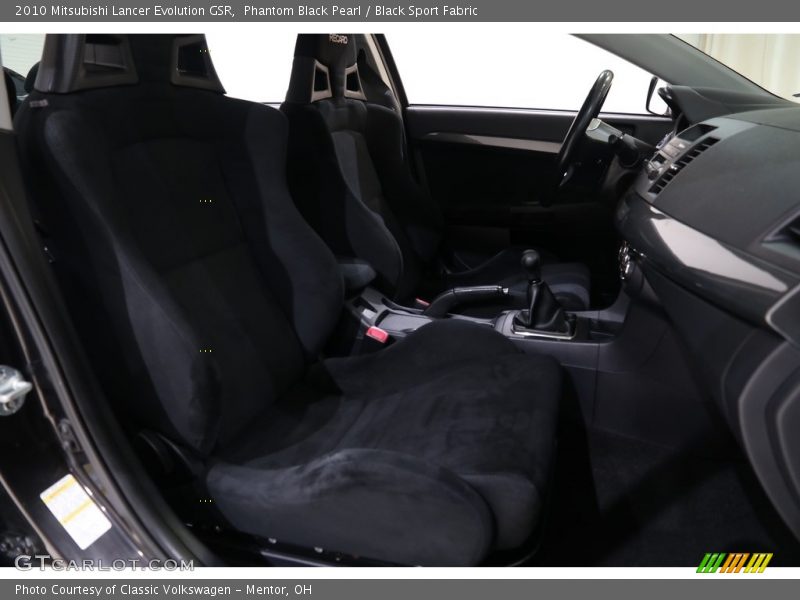 Phantom Black Pearl / Black Sport Fabric 2010 Mitsubishi Lancer Evolution GSR