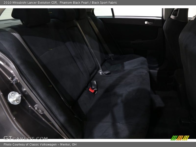 Phantom Black Pearl / Black Sport Fabric 2010 Mitsubishi Lancer Evolution GSR