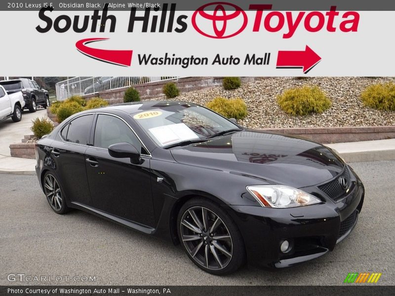 Obsidian Black / Alpine White/Black 2010 Lexus IS F