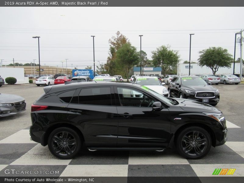 Majestic Black Pearl / Red 2019 Acura RDX A-Spec AWD