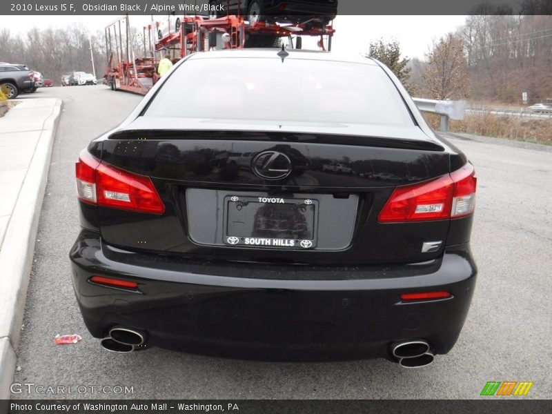 Obsidian Black / Alpine White/Black 2010 Lexus IS F
