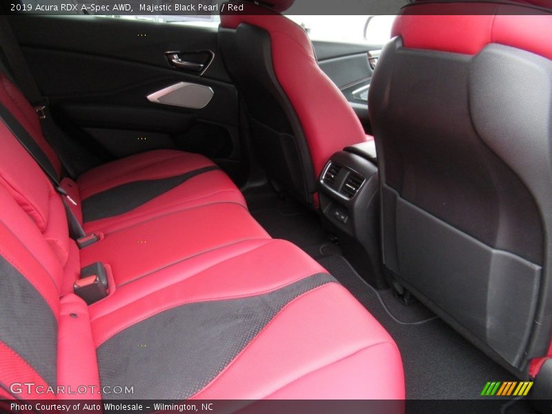 Majestic Black Pearl / Red 2019 Acura RDX A-Spec AWD