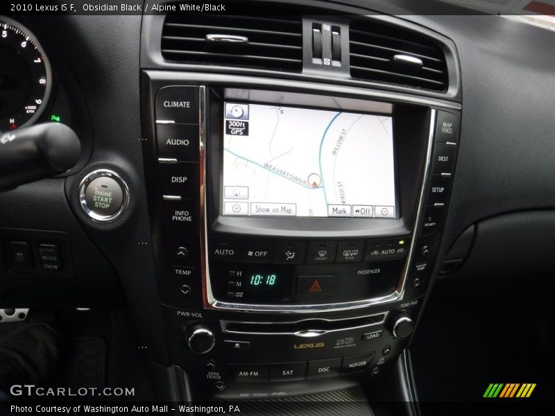 Obsidian Black / Alpine White/Black 2010 Lexus IS F