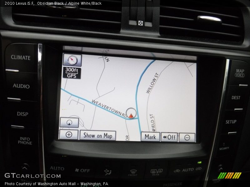 Obsidian Black / Alpine White/Black 2010 Lexus IS F