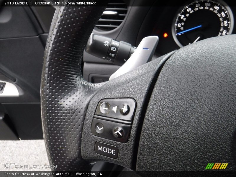 Obsidian Black / Alpine White/Black 2010 Lexus IS F