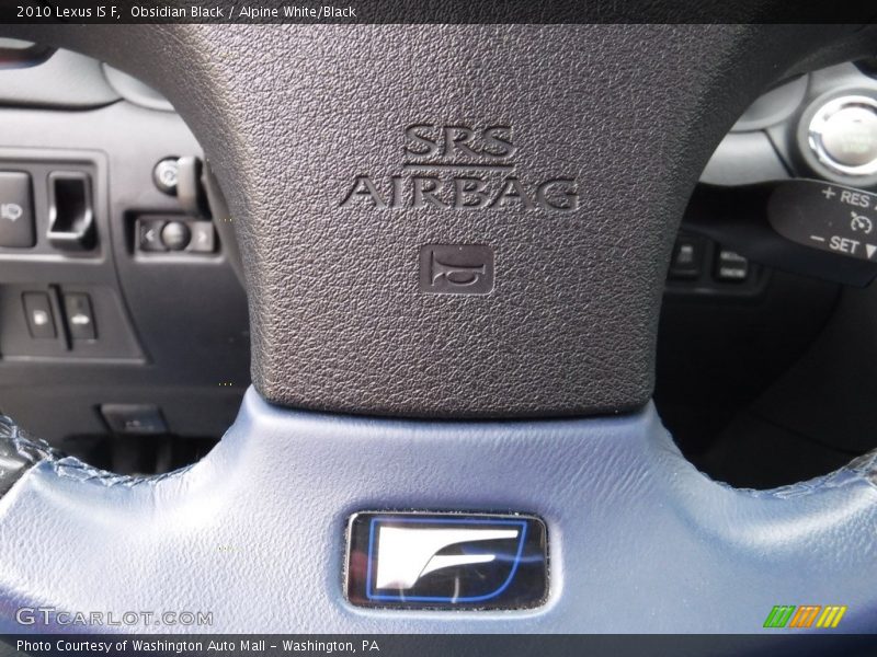 Obsidian Black / Alpine White/Black 2010 Lexus IS F