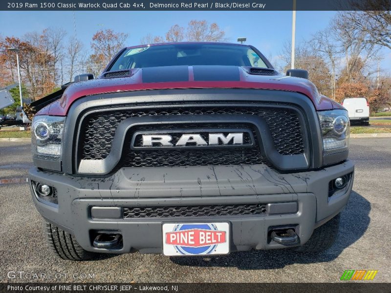 Delmonico Red Pearl / Black/Diesel Gray 2019 Ram 1500 Classic Warlock Quad Cab 4x4