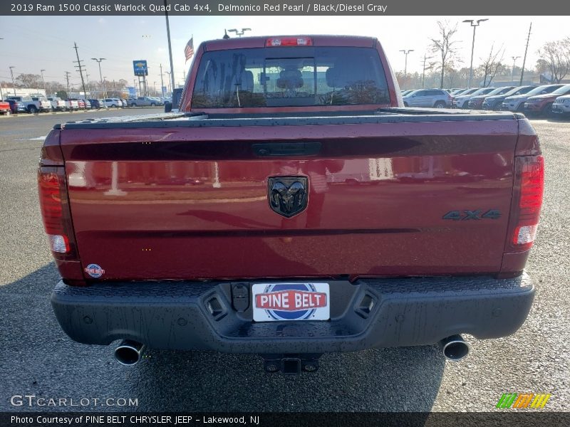Delmonico Red Pearl / Black/Diesel Gray 2019 Ram 1500 Classic Warlock Quad Cab 4x4