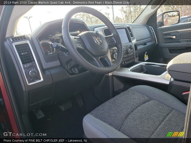 Delmonico Red Pearl / Black/Diesel Gray 2019 Ram 1500 Classic Warlock Quad Cab 4x4